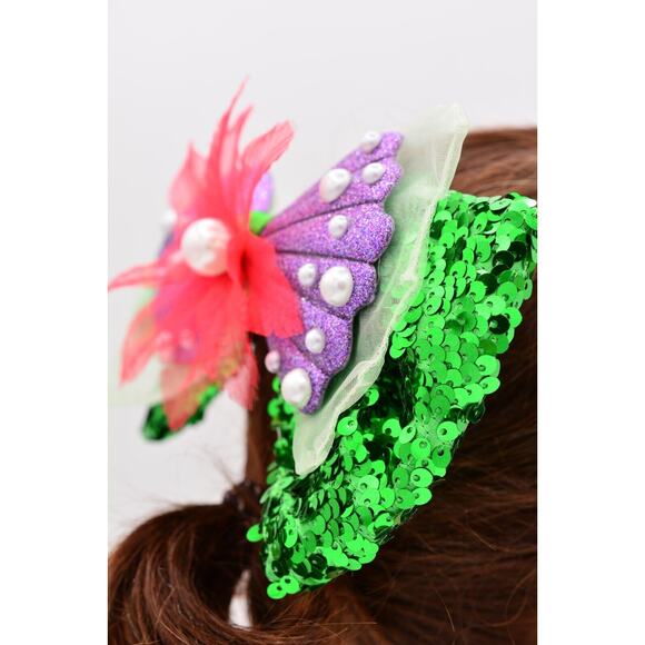 Disney Parks Swap Your Bow Interchangeable Little Mermaid Ariel Bow Sequin RARE main image 5